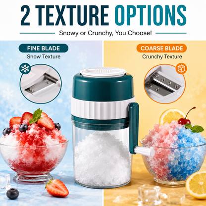 🍧 Manual Ice Shaver – Make Snow Cones Anywhere, No Electricity Needed