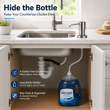 ✨ Built-In Kitchen Soap Dispenser 🧼 | Hide Bottles & Keep Your Countertop Clean