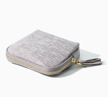 ✈️ Tangle-Free Travel Jewelry Organizer – Compact Multi-Pocket Storage Case