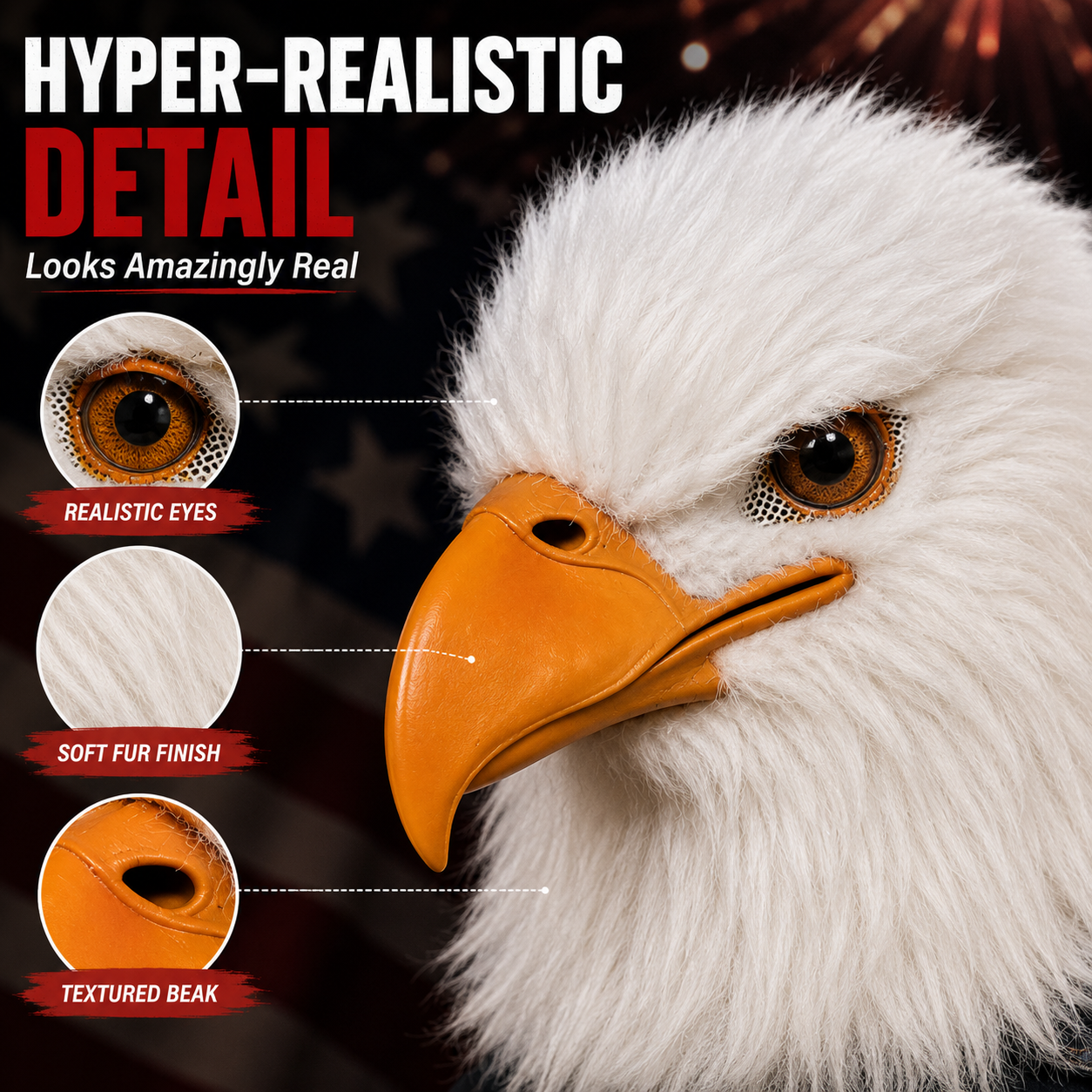 🦅 Realistic Bald Eagle Mask – Become The Center Of Attention Anywhere