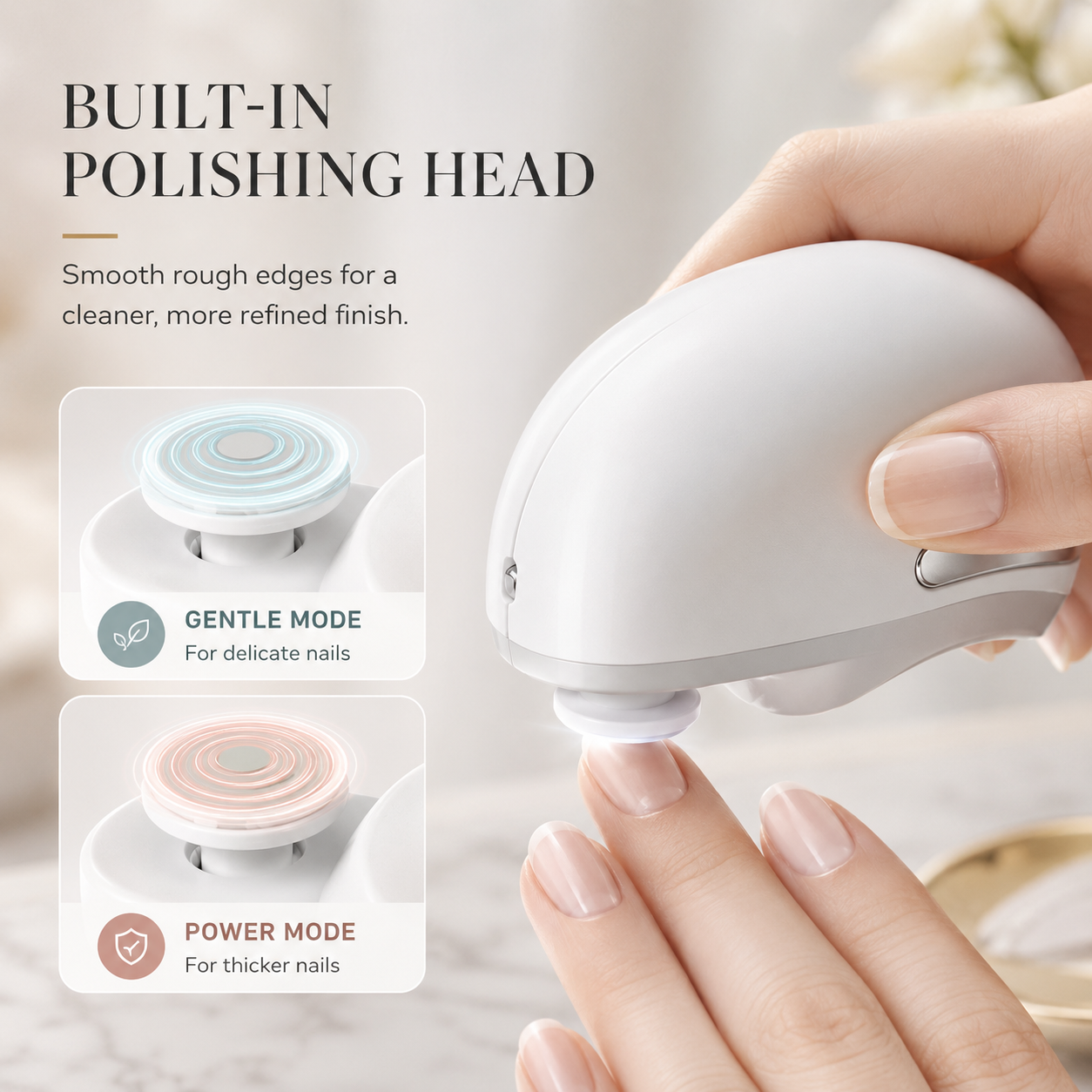 Automatic Electric Nail Clipper & Polisher – Easy Trim, Smooth Finish & Mess-Free Nail Care