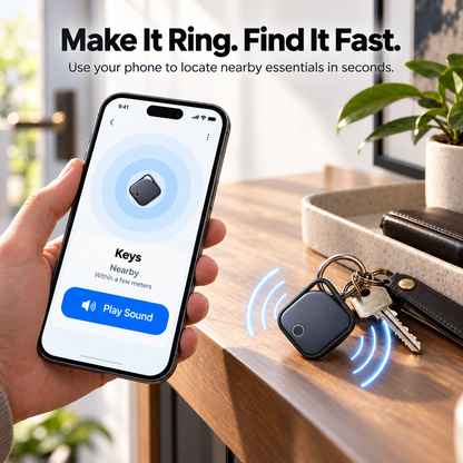Smart Rechargeable Anti-Lost Tracker for Keys, Bags & Luggage