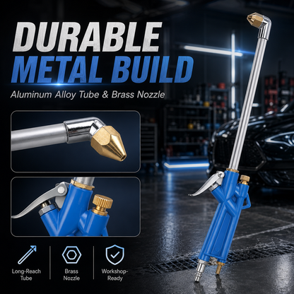 🔧 Long-Reach Pneumatic Engine Cleaning Gun – Air-Powered Siphon Sprayer for Tight Spaces