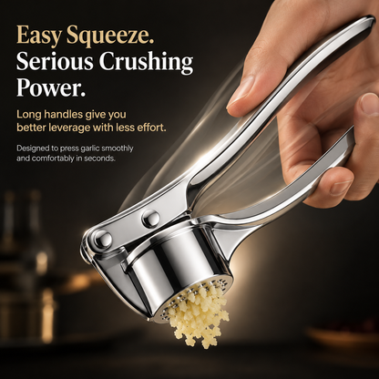 🧄 Heavy-Duty Stainless Steel Garlic Press – Fresh Minced Garlic in Seconds