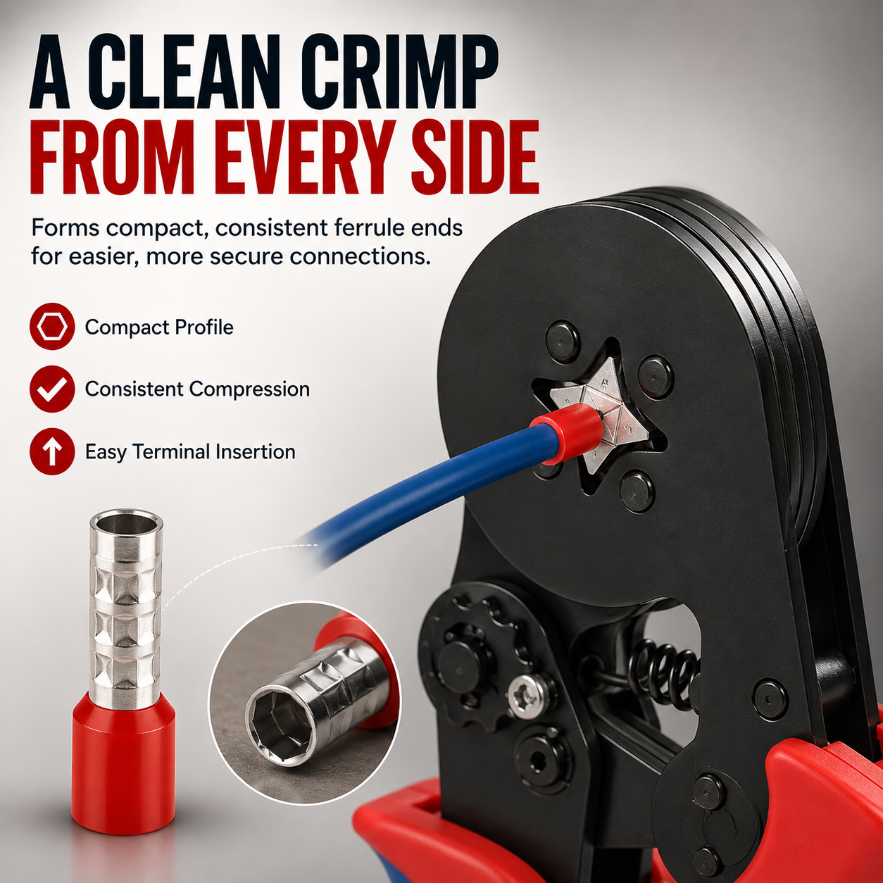⚡ Complete Ferrule Crimping Tool Kit with 1200 Wire Terminals