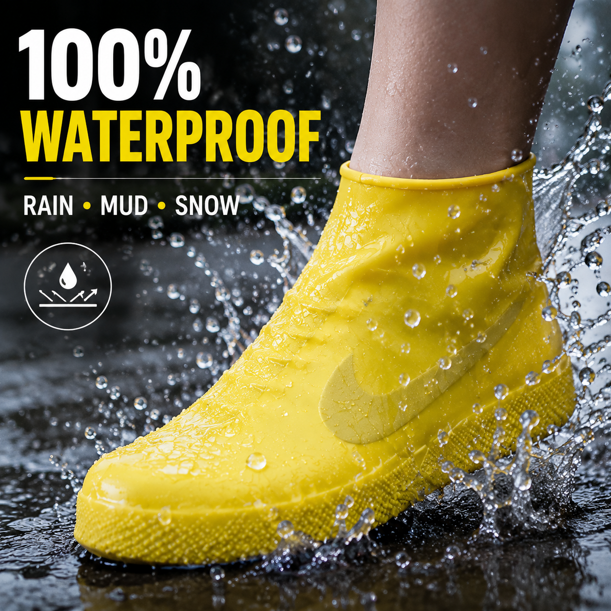 🌧 Waterproof Silicone Shoe Covers – Reusable Anti-Slip Rain Covers For Sneakers & Outdoor Use