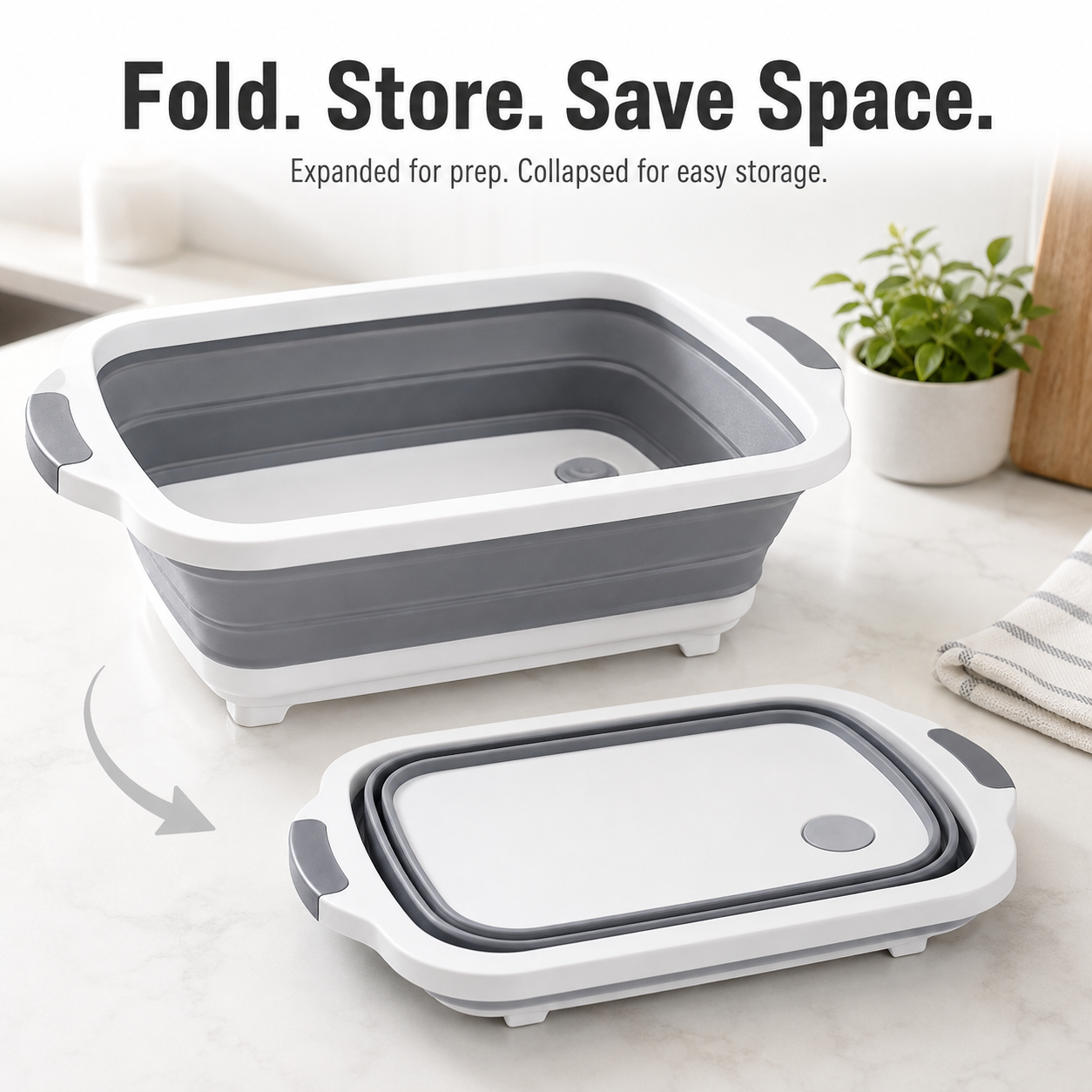 🔥 Foldable BBQ Prep Tub – The Space-Saving Cooking Helper for Grilling, Marinating & Outdoor Adventures