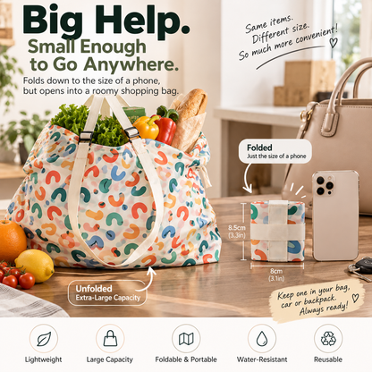 🛍️ Extra-Large Foldable Shopping Bag – Lightweight, Water-Resistant & Portable