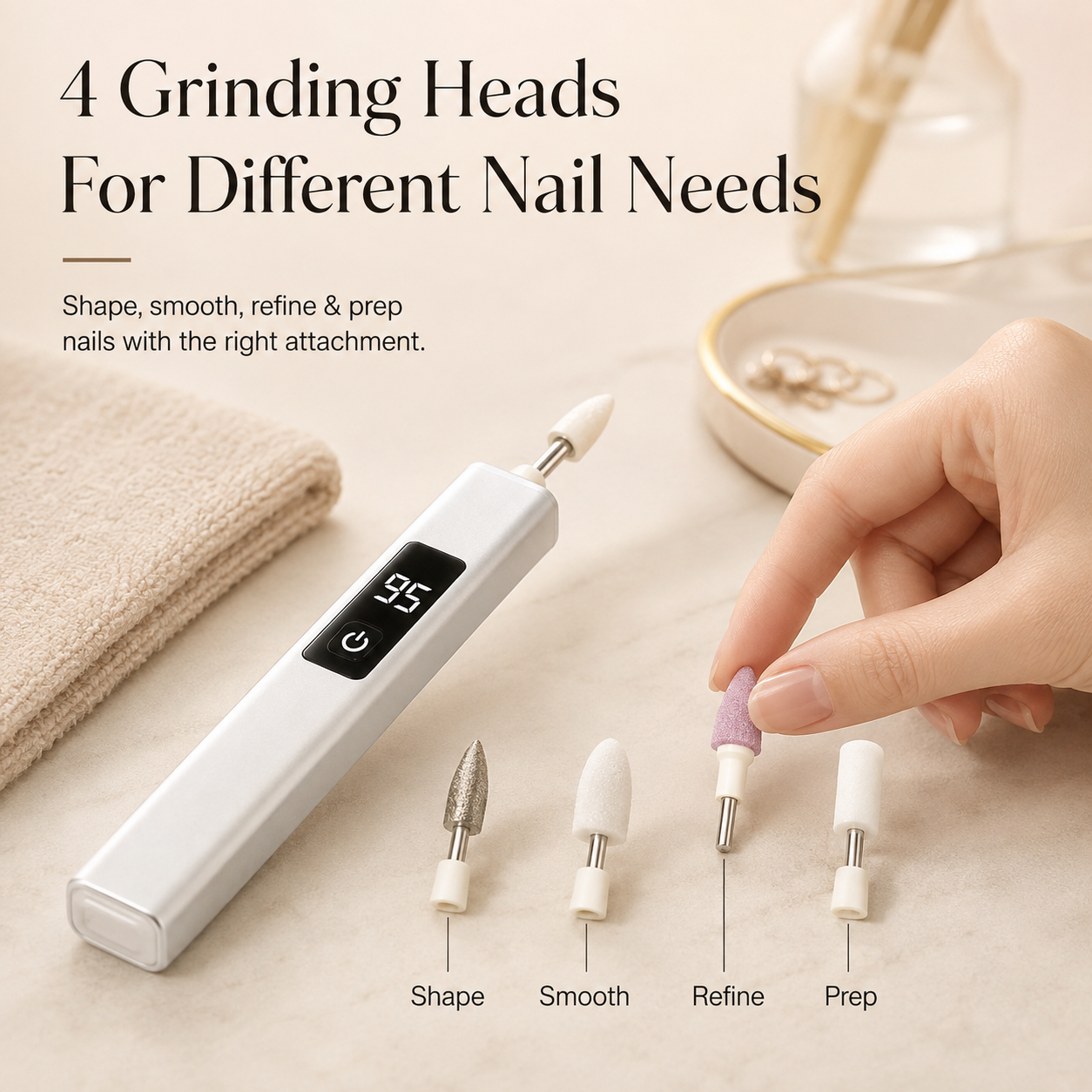 🔥 LAST DAY 50% OFF-Electric Nail Grinder With LED Light