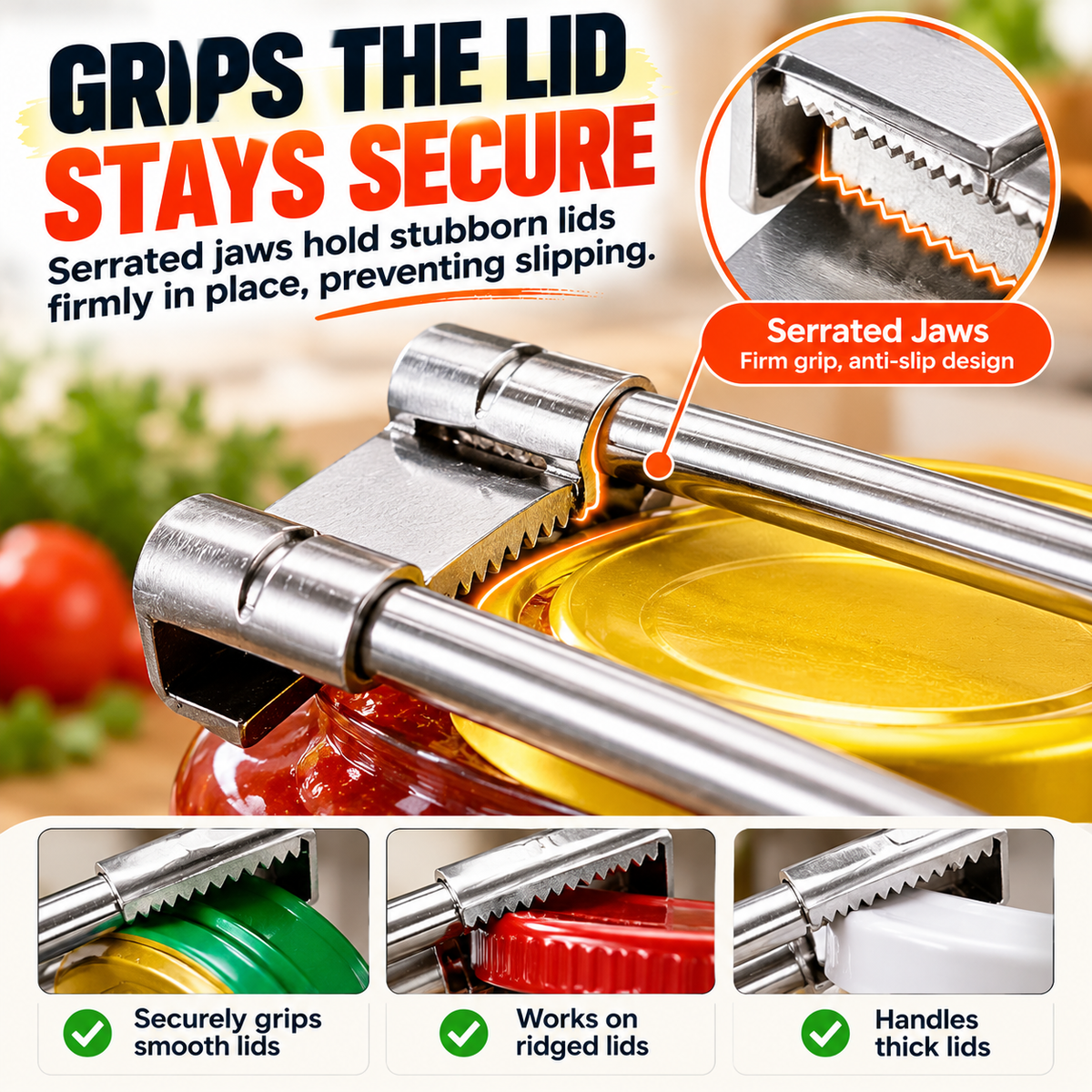 🫙 Easy-Grip Adjustable Jar Opener – Open Stubborn Lids With Less Effort