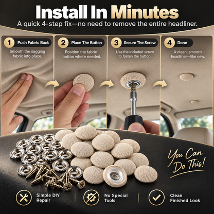 💸 DIY CAR HEADLINER REPAIR KIT | Fix Loose Roof Liner Without Full Upholstery Replacement – 50 Pack