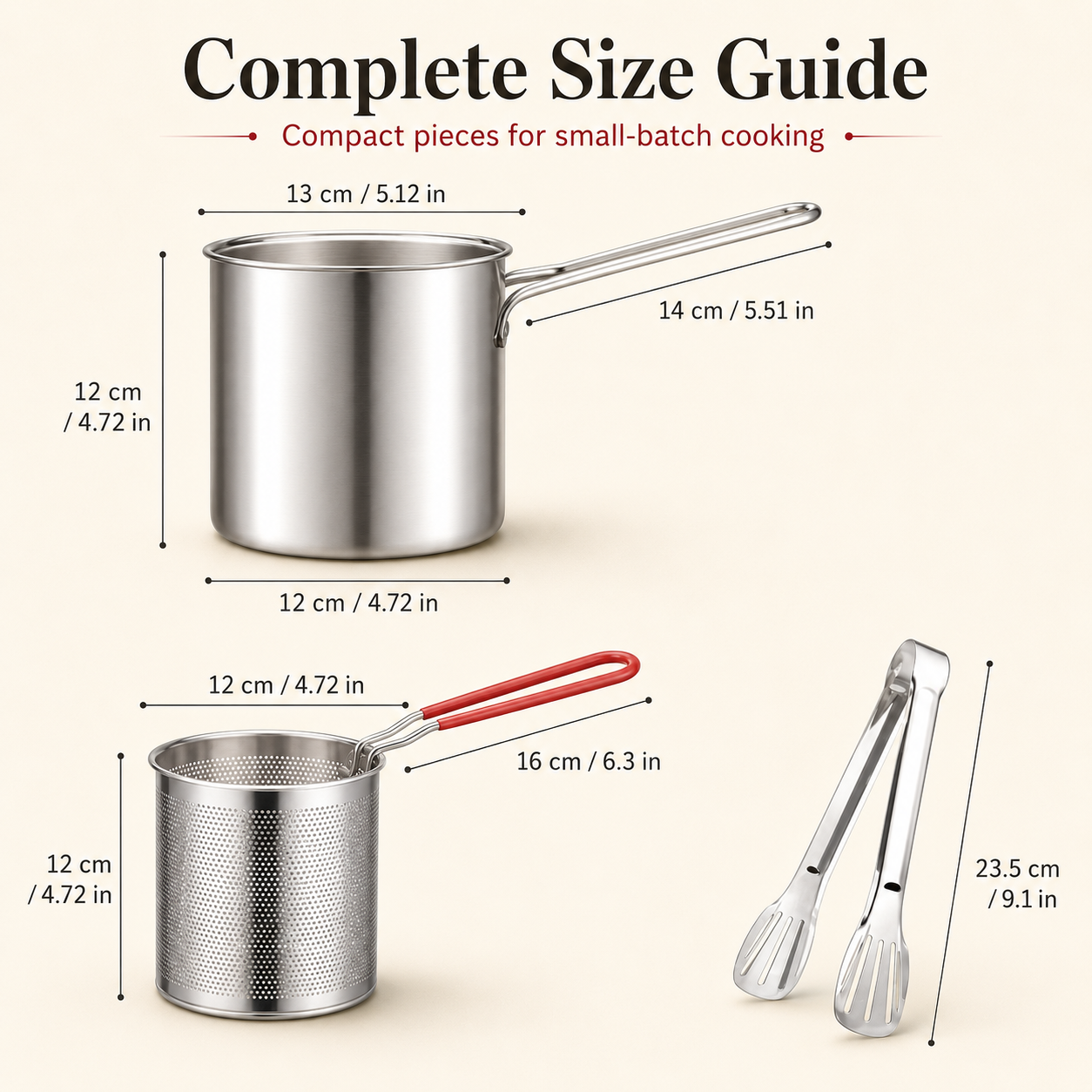 Personal mini deep fryer complete size guide