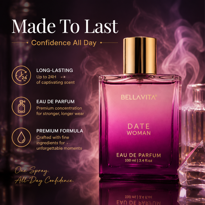 ✨ BellaVita Date Woman Eau De Parfum – Long-Lasting Luxury Perfume For Women (100ml)