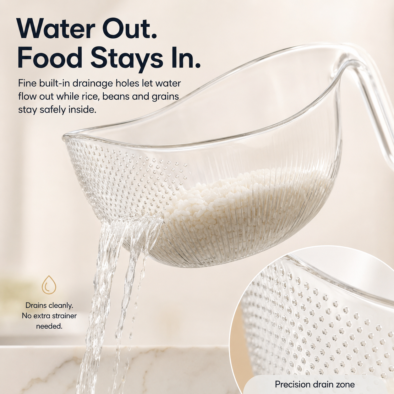 🥬 Multipurpose Wash & Drain Strainer Bowl