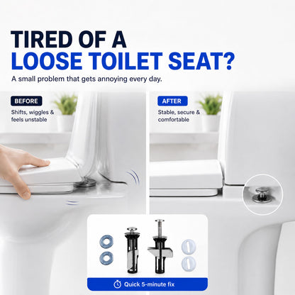 🚽 2-Pack Universal Toilet Seat Fix Kit – Stop The Wobble Fast
