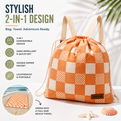 Beach Bag That Turns Into a Towel in Seconds