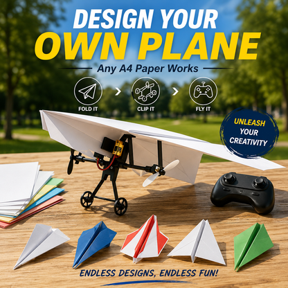 ✈️ RC Paper Airplane Kit – Turn Any A4 Paper Into Flight