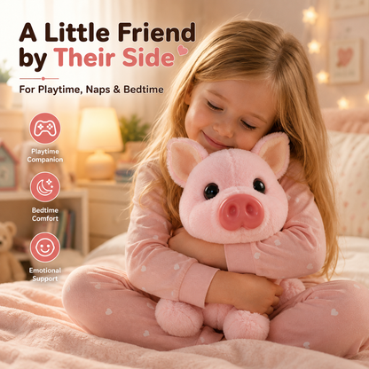 🐷 Hear It Oink! Interactive Plush Pig – The Cutest Cuddle Buddy Kids Can't Put Down 💖