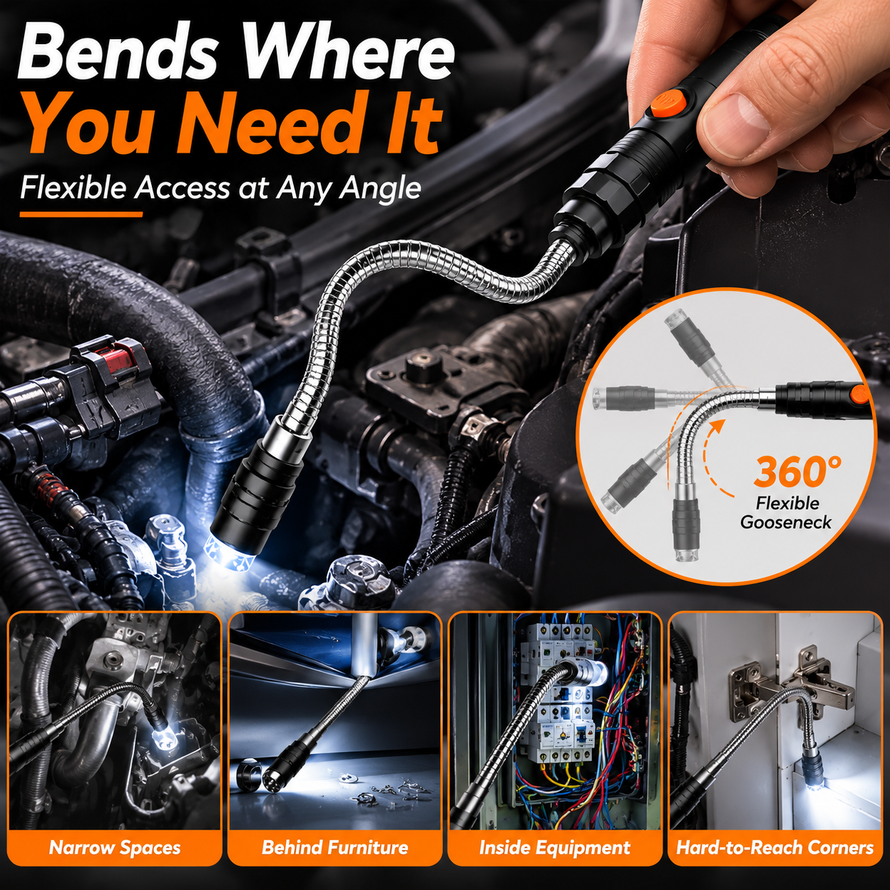 🔧 Never Lose Another Screw Again – Extendable Magnetic Pickup Tool with LED Light 🧲