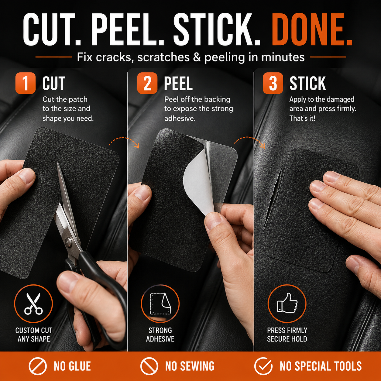 ✨ Self-Adhesive Leather Repair Roll – Quick Fix for Sofas, Car Seats & Chairs