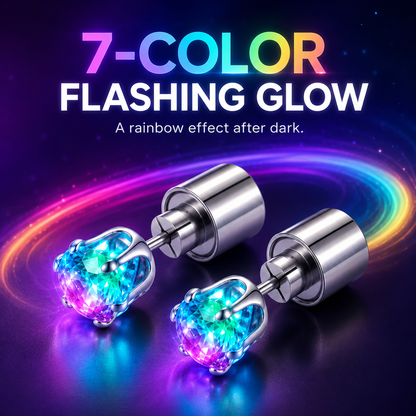 ✨ 7-Color LED Light-Up Crystal Stud Earrings – Party Glow Jewelry 💎