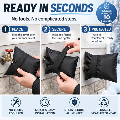 ❄️ Winter Faucet Covers 4-Pack — Protect Outdoor Faucets From Freezing & Costly Repairs