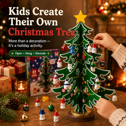 🎄 24-Day Christmas Countdown Calendar – Build Your Own Mini Christmas Tree With Daily Surprise Ornaments