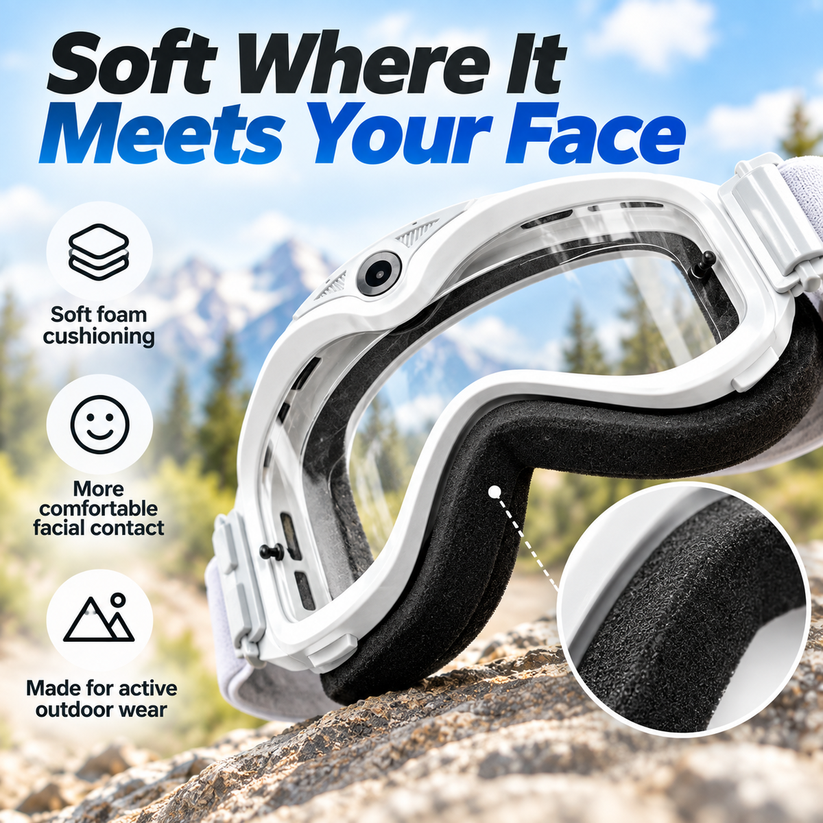 🥽 Wide-View Cycling Goggles – Wind & Dust Protection for Outdoor Riding