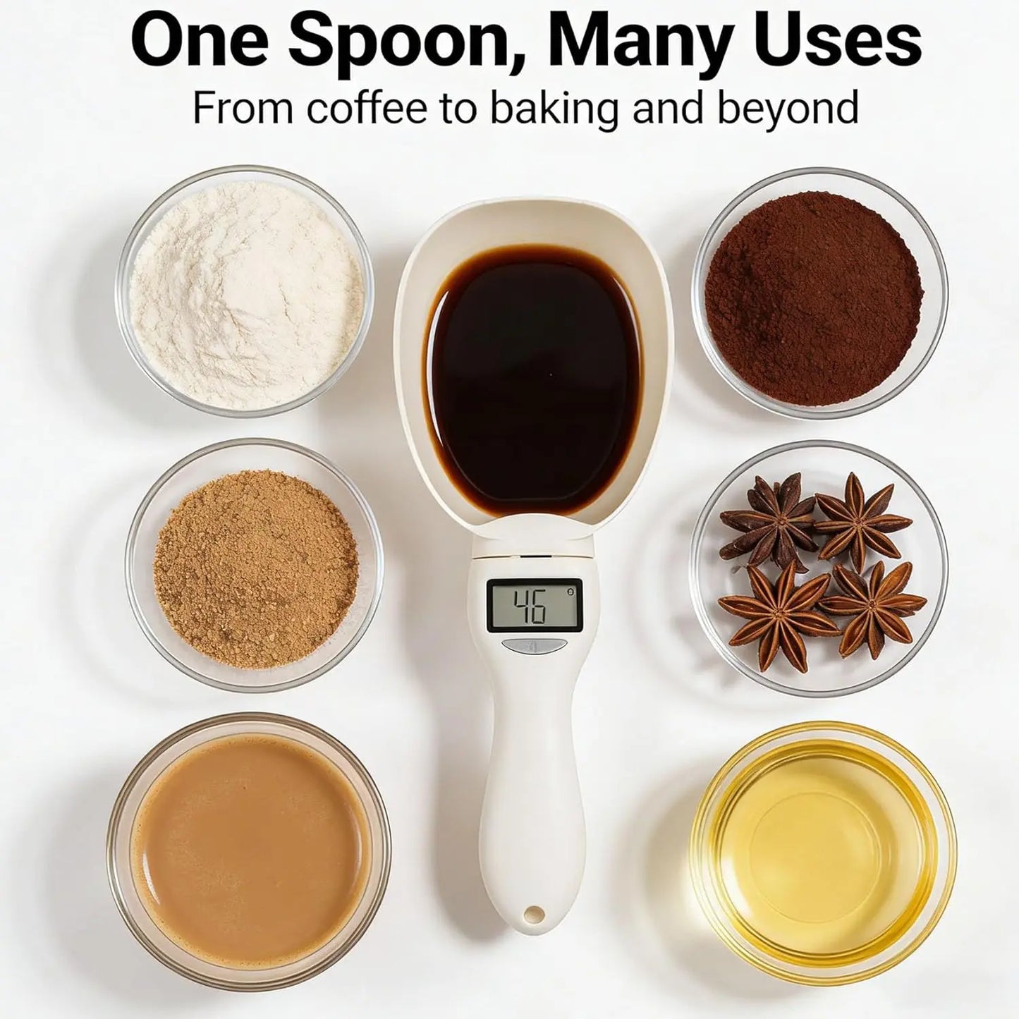 🥄 HOT SALE | Electronic Weighing Spoon Scale – 800g/0.1g Digital Measuring Spoon with LCD Screen for Kitchen & Pet Food