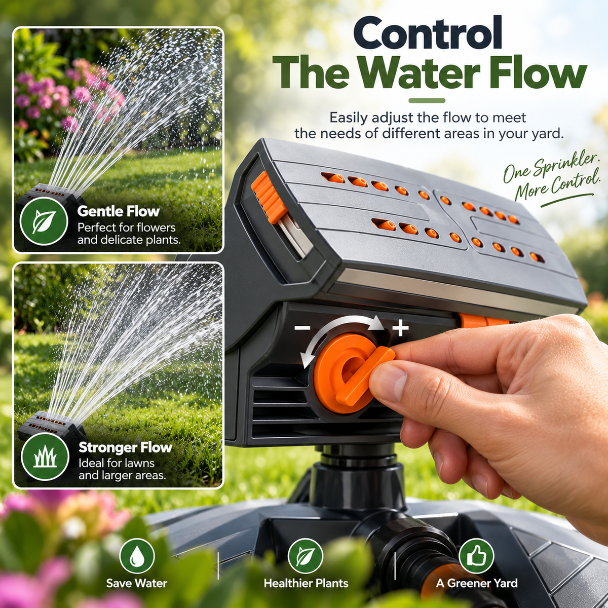 💦 Adjustable Oscillating Lawn Sprinkler – Easy Hands-Free Garden Watering