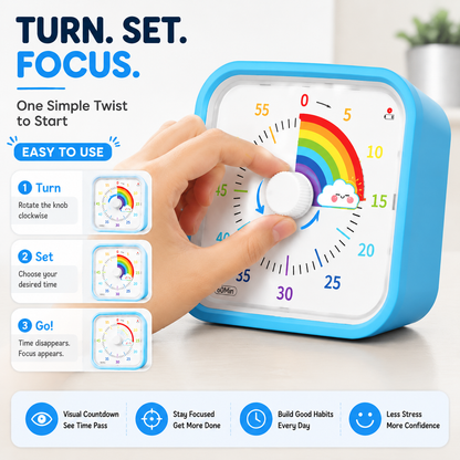 See Time. Stay Focused. Visual Timer for Kids & Adults
