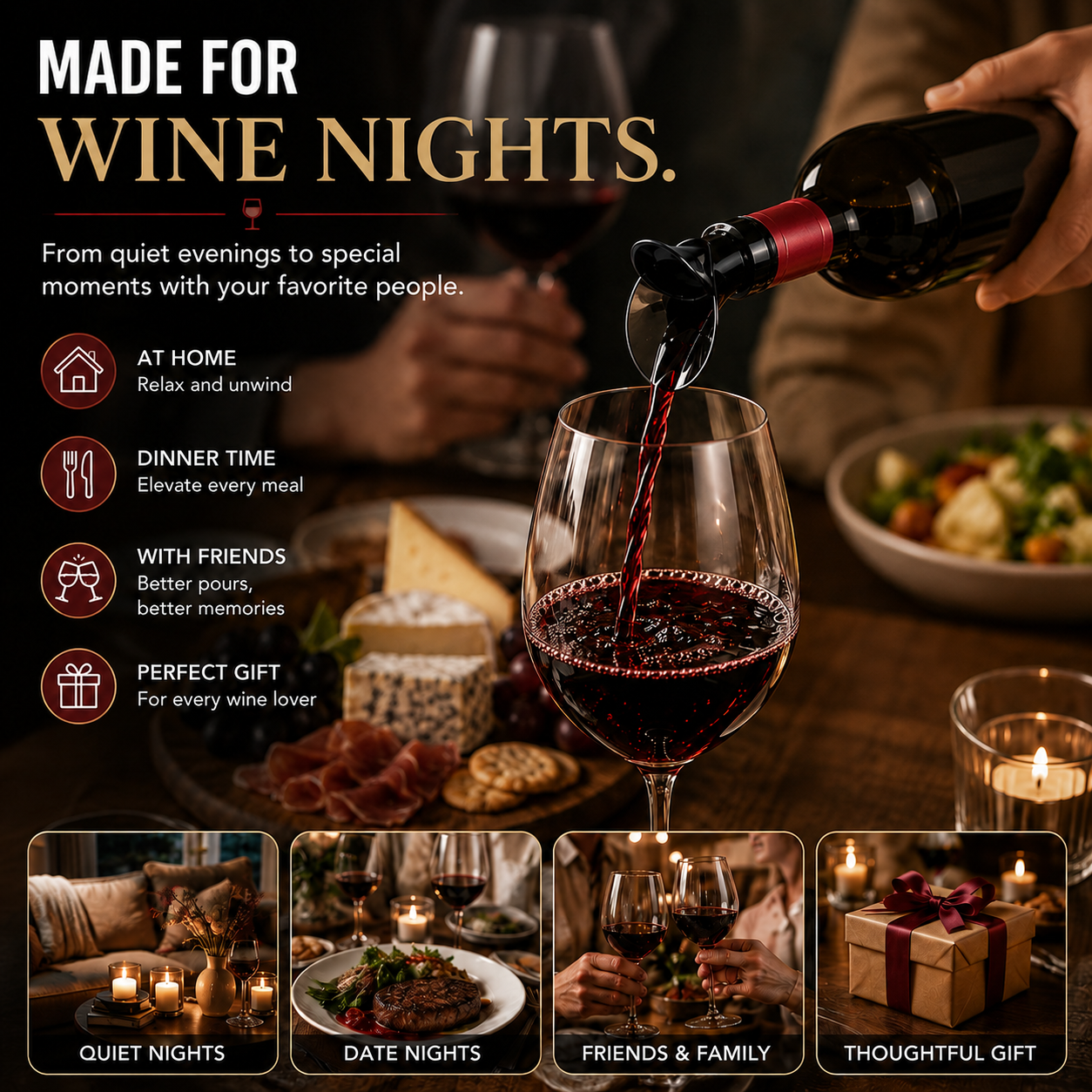 🍷 2-Pack 2-in-1 Wine Pourer & Stopper – No-Drip Pour & Easy Seal