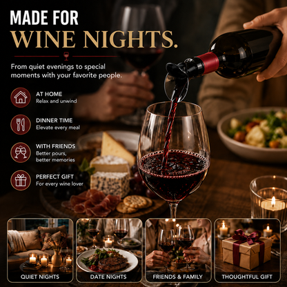🍷 2-Pack 2-in-1 Wine Pourer & Stopper – No-Drip Pour & Easy Seal