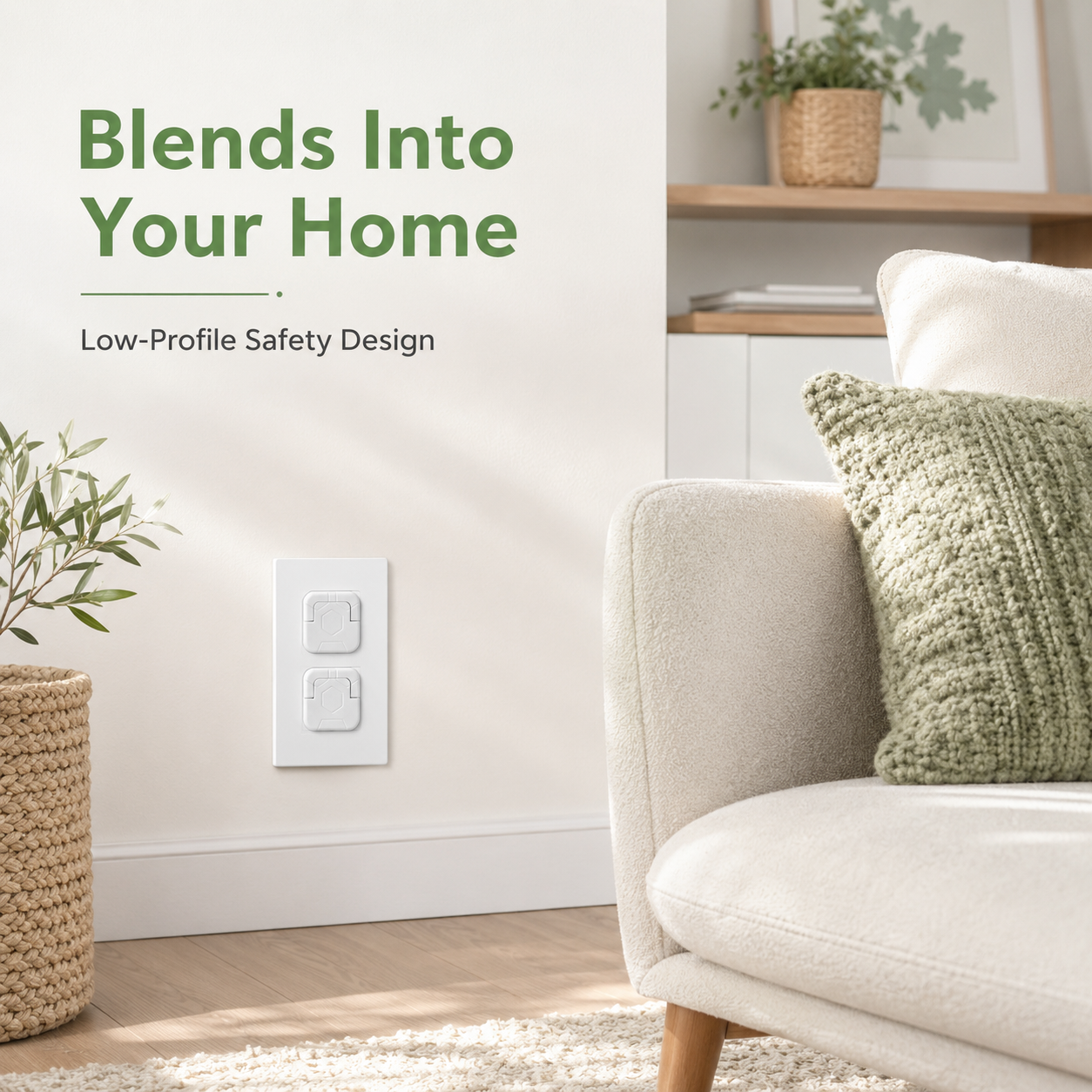 ✨ Baby Proof Socket Covers with Smart Handle Design – Fits 2 & 3 Prong Outlets for Easy Parent Removal