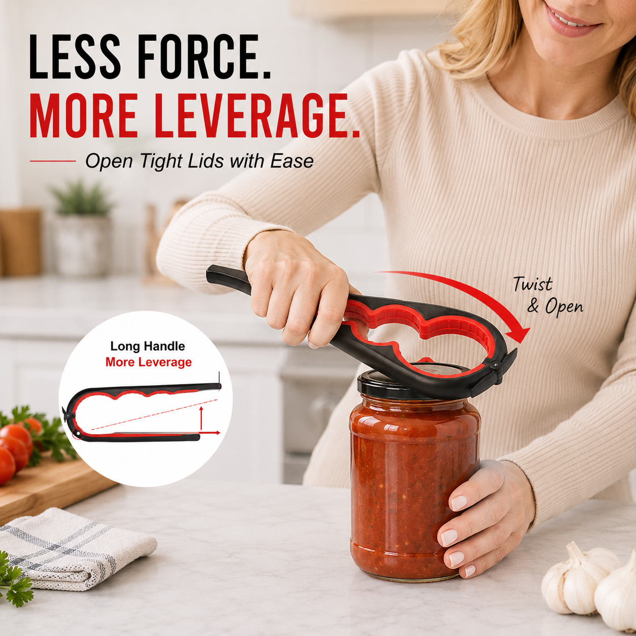 🔥 Open Tight Lids with Ease | 4-in-1 Multi-Function Jar Opener