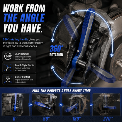 🔧 Ratcheting Brake Caliper Piston Press Tool – Faster, Easier Brake Pad Changes