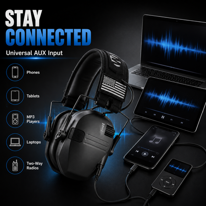 🔇 23dB Electronic Shooting Hearing Protection Earmuffs.