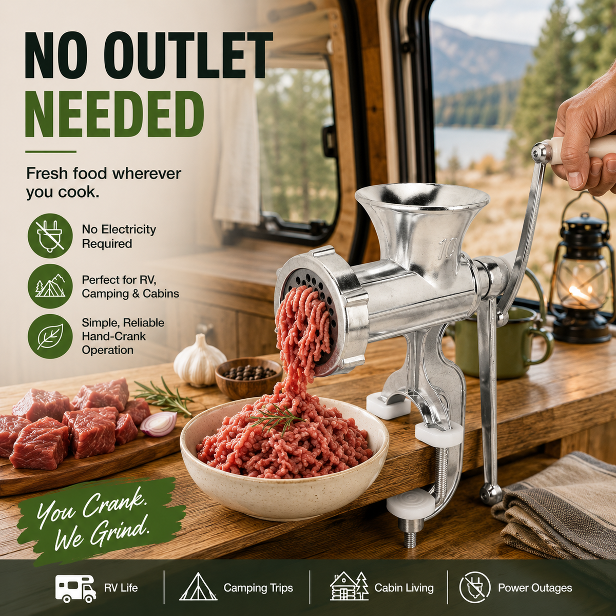 🔥Manual Meat Grinder – Fresh Homemade Meals, No Electricity Needed
