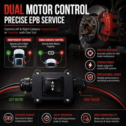 🚗 EPB Emergency Brake Release Tool – Dual Motor Control | Universal Electronic Parking Brake Service Kit