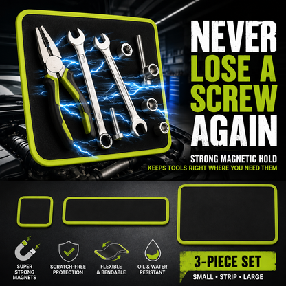 🧲 SEESE 3PC Flexible Magnetic Tool Mat & Tray Holder