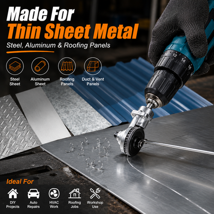 🔥 Electric Drill Metal Cutter Attachment – Turn Your Drill Into a Power Shear for Thin Steel, Aluminum & Roofing Panels