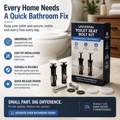 🚽 2-Pack Universal Toilet Seat Fix Kit – Stop The Wobble Fast