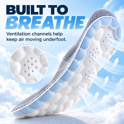 ☁️ 4D Cloud Comfort Insoles – Soft Cushioning & All-Day Support