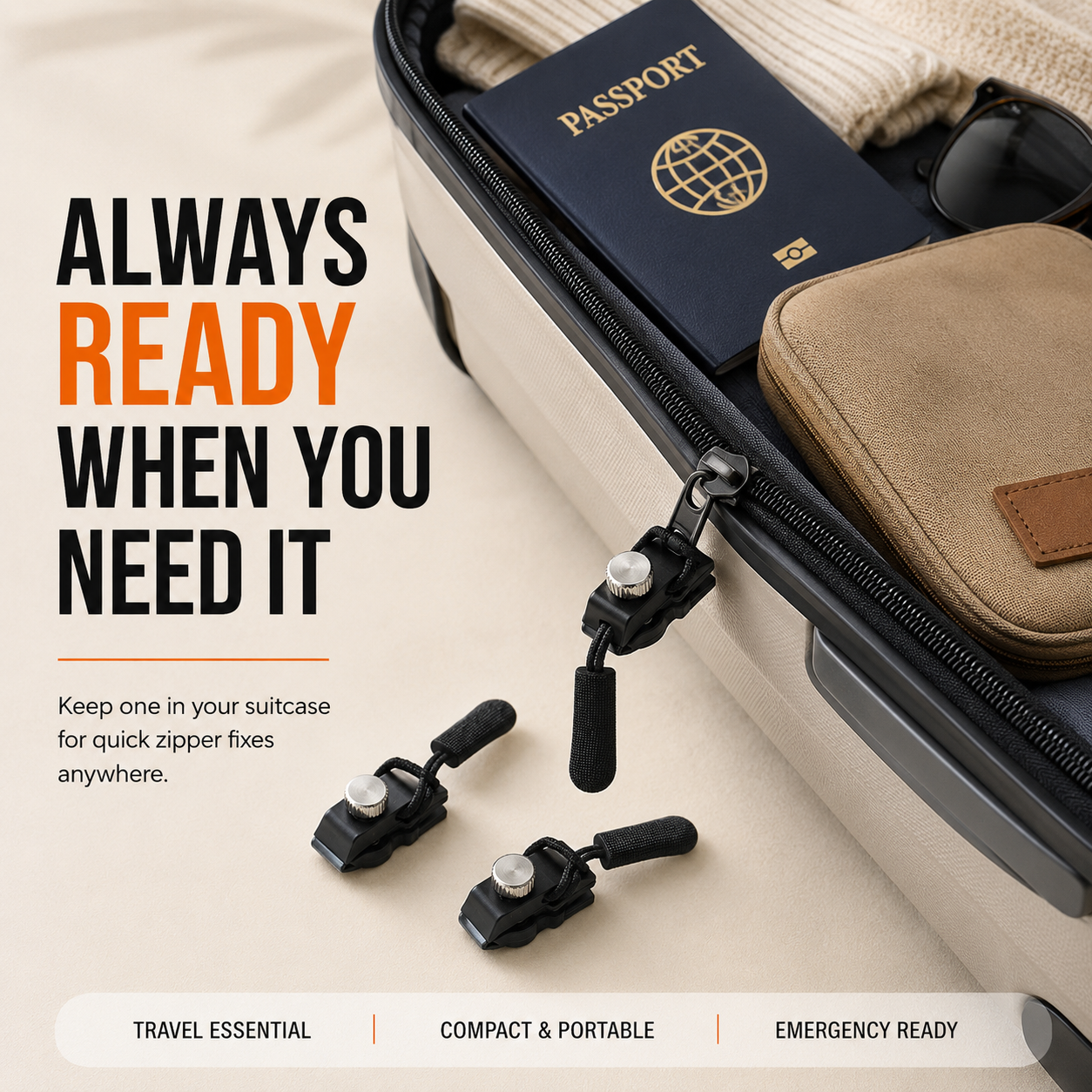 🧥 Universal Zipper Repair Kit – Fix Broken Zippers In Seconds, No Sewing Required