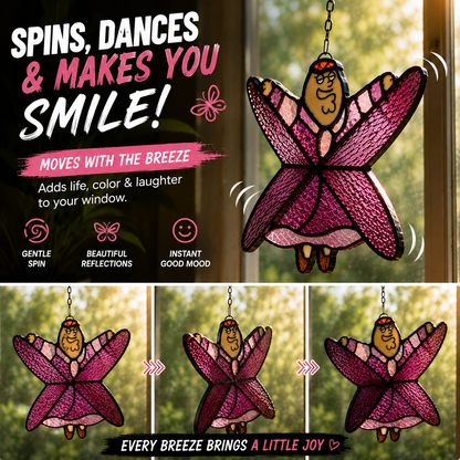 Peter Spinner  Funny Dancing Butterfly Suncatcher 🦋