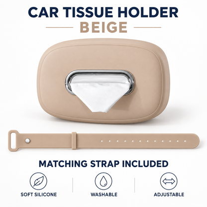 🚗 50% OFF Car Headrest Tissue Box Holder – Soft Silicone, Easy Reach & Washable