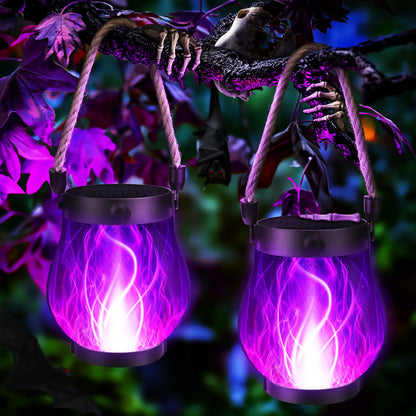🎃2-Pack – Solar Flickering Flame Lanterns