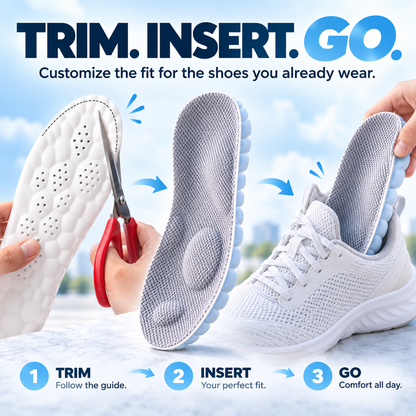 ☁️ 4D Cloud Comfort Insoles – Soft Cushioning & All-Day Support