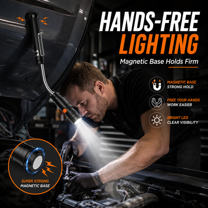 🔧 Never Lose Another Screw Again – Extendable Magnetic Pickup Tool with LED Light 🧲