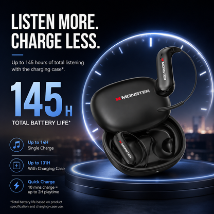 🎧 Ultra-Light Ear-Hook Wireless Earbuds – Secure Fit, Hi-Fi Sound & Long Battery Life